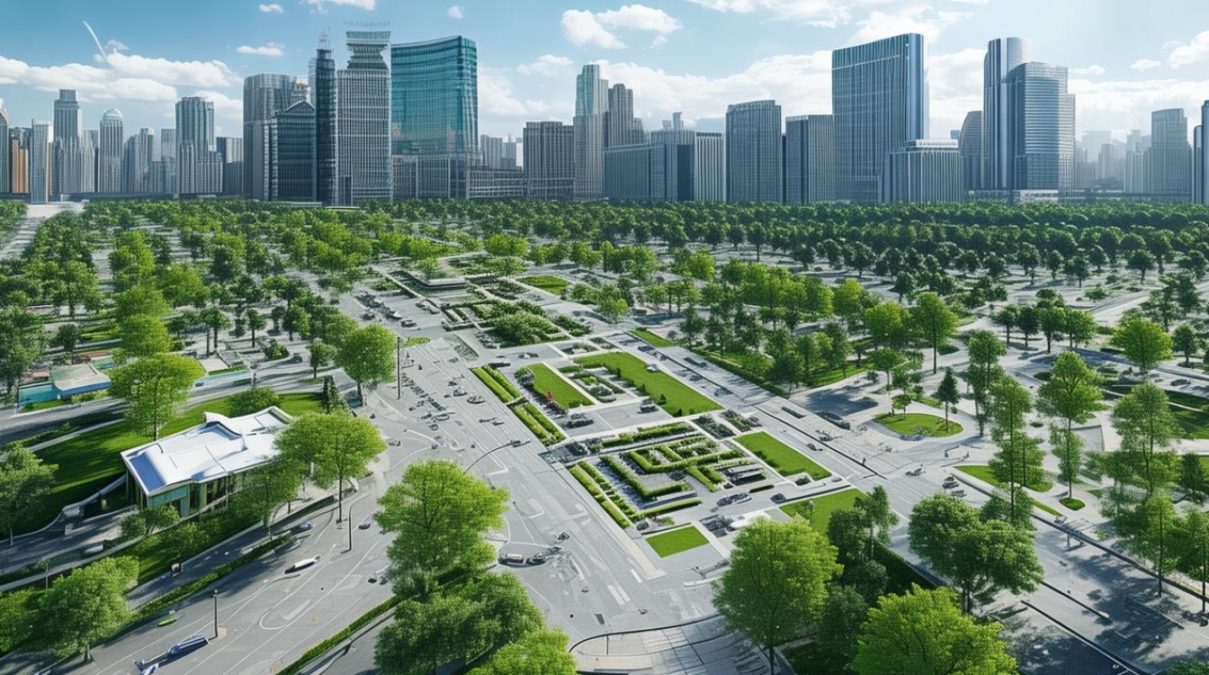 市民广场平面设计图包含哪些现代城市公共空间规划要素？-图2