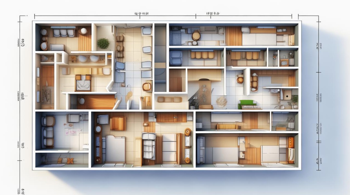 如何通过中户型房屋设计图实现空间优化与功能融合？-图3