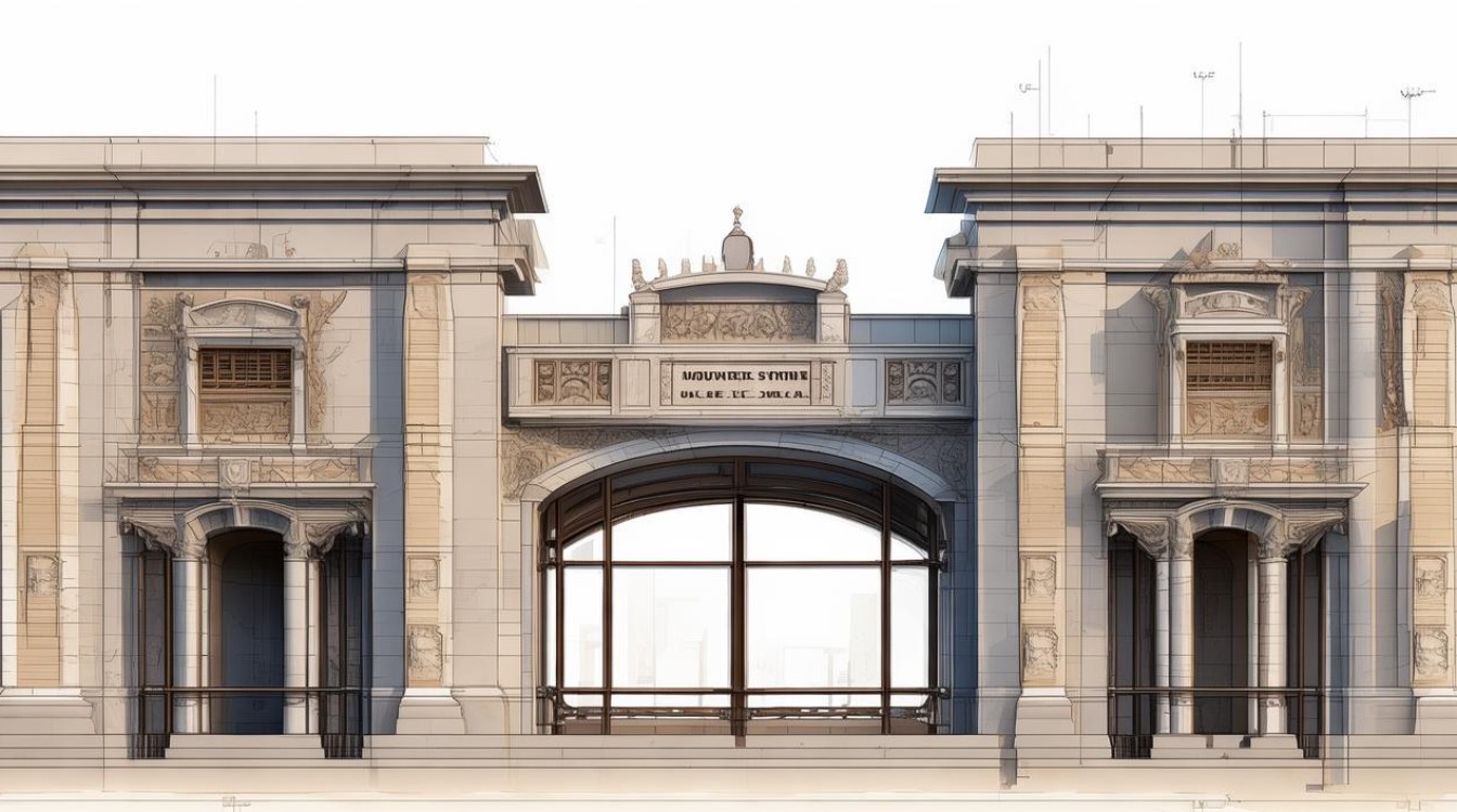 大学大门设计立面图如何兼顾建筑艺术与技术？-图3