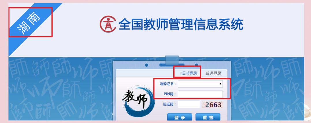全国教师管理信息系统贵州入口
