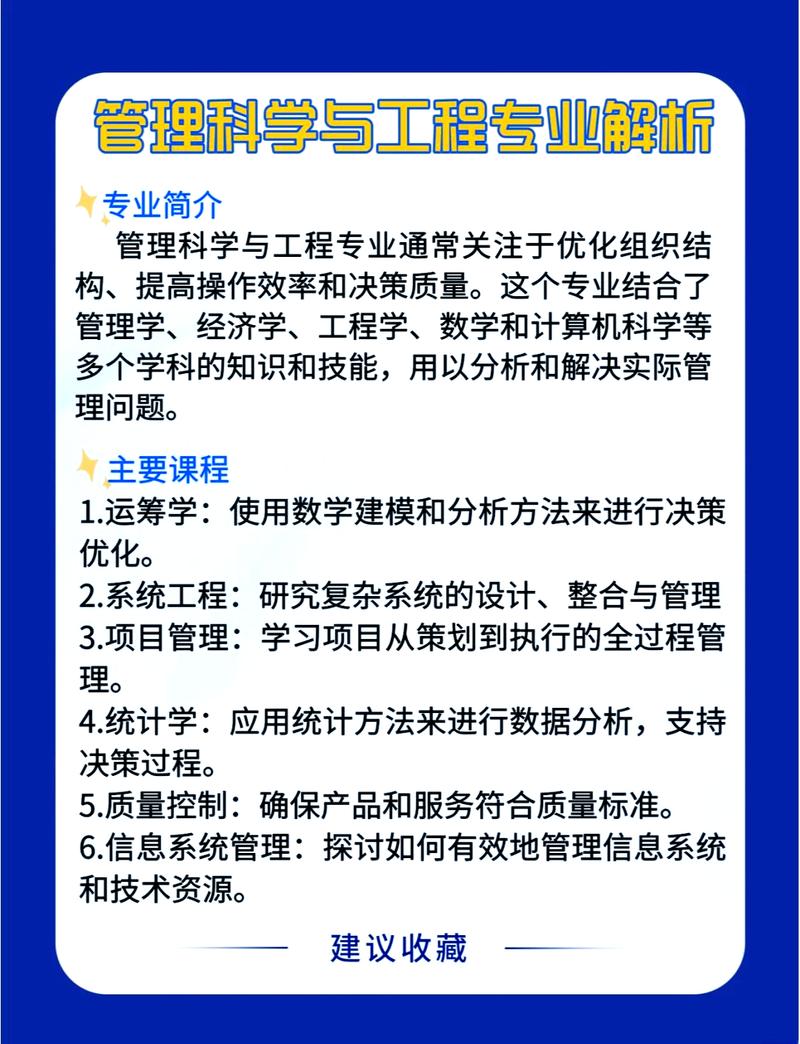 管理科学与工程类包括哪些专业