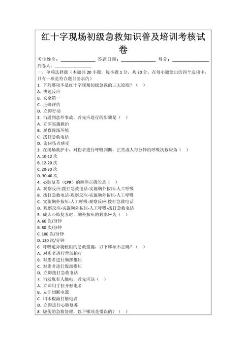 msa培训考试试卷